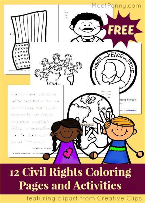 black history month  civil rights coloring pages  activity pack
