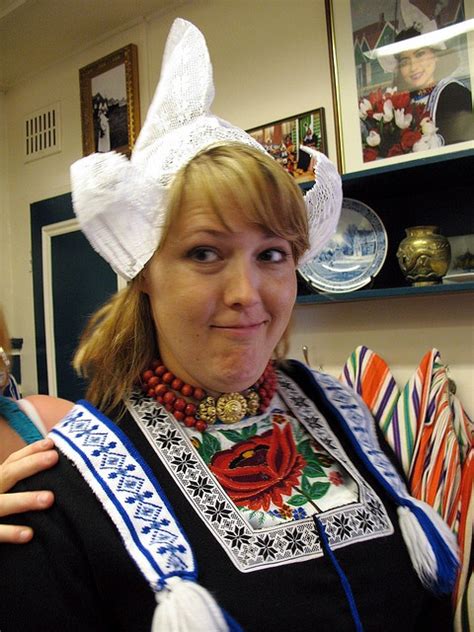dressed  traditional dutch costume costumes folk costume dutch girl