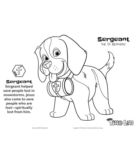 st bernard coloring pages png  file