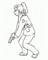 Coloring Pages Robber Colouring Related Police sketch template