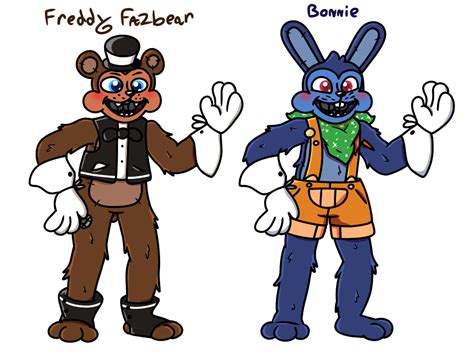 fnaf redesigns update freddy  bonnie  randomredengine  deviantart