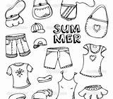 Clothes Coloring Summer Clothing Pages Fashion Winter Drawing Baby Cloth Preschoolers Kids Printable Illustration Color Cartoon Outfits Drawings Getdrawings Beach sketch template