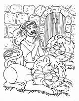 Daniel Coloring Den Lions Pages Bible Praying Lion Times Three Preschool School Kids Netart Sunday Story Activities Crafts Printable Color sketch template