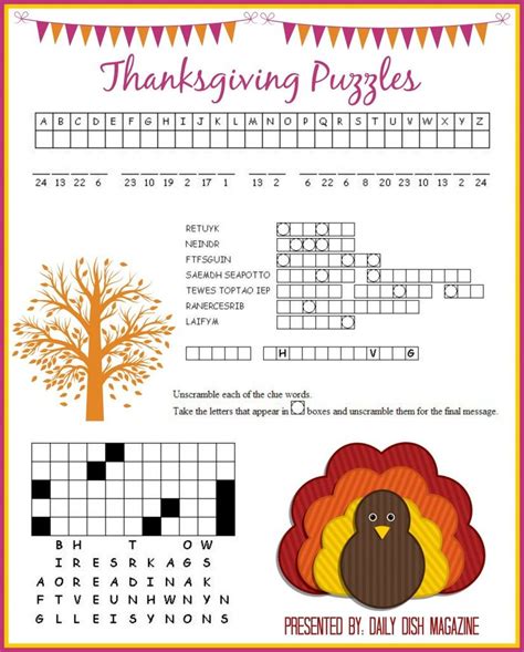 printable thanksgiving activities  adults
