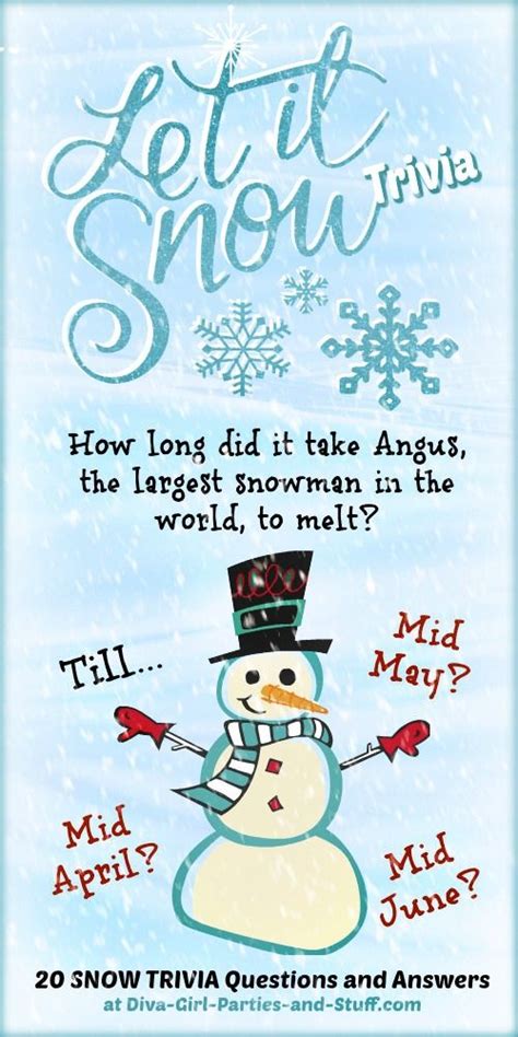 snow trivia quiz winter party themes holiday facts snow theme