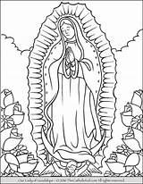 Guadalupe Coloring Lady Pages Virgen Diego Drawing Color Catholic Rivera Para Vocations La Thecatholickid Mary Dibujos Kids Printable Colorear Clipart sketch template