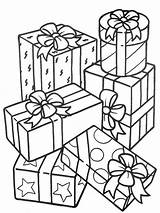 Birthday Coloring Pages Christmas Present sketch template