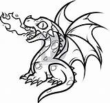 Dragon Fire Breathing Drawing Easy Simple Getdrawings sketch template