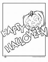 Halloween Happy Coloring Pages Cute Print Color Kids Clipart Disney Book Letters Fall Gif Activities sketch template