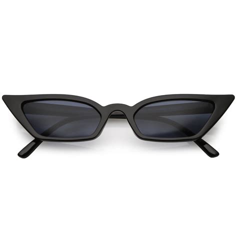 women s 90 s thin retro pointed cat eye sunglasses zerouv