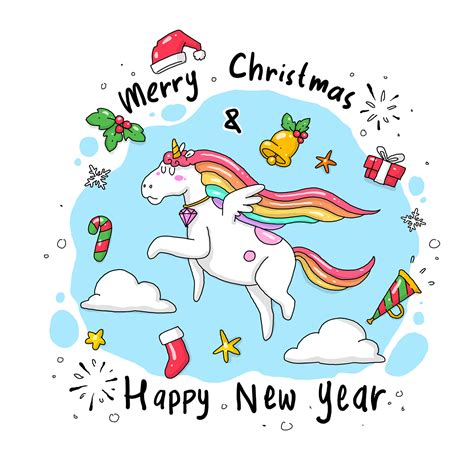 merry christmas  unicorn christmas