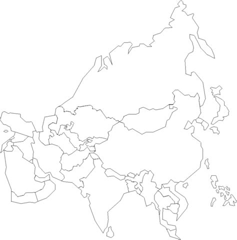 printable blank map asia