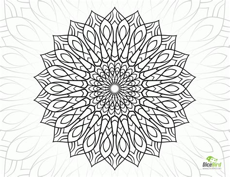 complex flower coloring pages coloring home