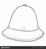 Hat Floppy Bucket Coloring Template sketch template