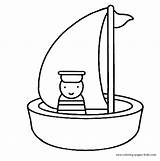 Boat Coloring Bateau Pages Boats Dessin Color Kids Printable Cliparts Transportation Fishing Clipart Voile Coloriage Toy Pirate Colouring Imprimer Sailboats sketch template