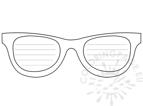 sunglasses writing template printable craft sunglasses coloring page