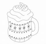Coloring Hot Cup Cocoa Pages Chocolate Template Cold Mug Printable Inchworm Getcolorings Color February Views Posted Print Weefolkart sketch template