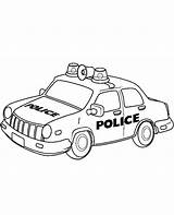 Coloring Police Car Print Printable Cartoon sketch template