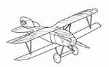 Pages Airplane Coloring Ww1 First Template sketch template