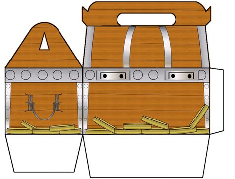 treasure chest coloring page printable  treasure chest template