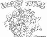 Tunes Pages Coloring Looney Colouring Printable Color sketch template