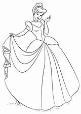 Cenicienta Colorear Princesas sketch template