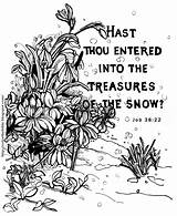 Snow Treasures Entered Bible Into Job Hast Thou Coloring sketch template