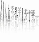 Vector Towers Telecommunications Detailed Aerial Antenna Illustrations Tower Clip sketch template