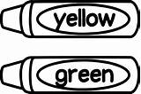 Crayon Yellow Green Clipart Coloring Pages Red Clipground Wecoloringpage sketch template