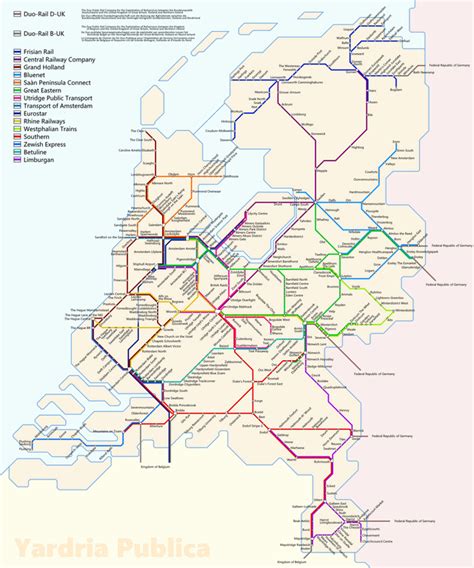 spoorkaart van nederland als nederland brits  rthenetherlands