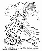 Coloring Moses Commandments Sinai Gebote Mt Ausmalbild Testament Abra Commandment Receives ähnliche Kategorien sketch template