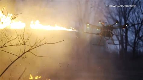 attachment turns drones  aerial flamethrowers abc houston