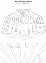 Pages Coloring Superhero Marvel Super Hero Squad sketch template