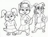 Coloring Alvin Chipmunks Pages Chipwrecked Chipettes Popular sketch template