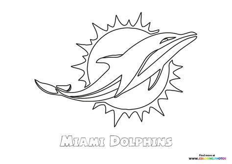 miami dolphins nfl logo coloring pages  kids