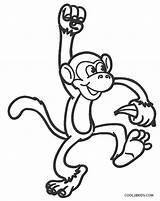 Monkey Coloring Pages Kids Printable Cool2bkids sketch template