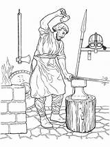 Blacksmith Coloring Pages sketch template