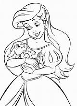 Christmas Coloring Pages Ariel Disney Getcolorings Color sketch template