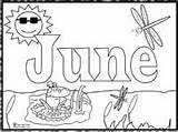 June Pages Coloring Months Printables Summer Kids Preschool Print Color Month Year Printable Sheets Billy sketch template
