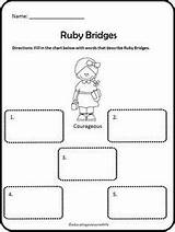 Ruby Bridges Activities Worksheets Lesson Reading History Plan Activity Story Comprehension Grade Printable Character Language Traits Teachers Teacherspayteachers Arts Month sketch template