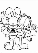 Garfield Odie Ausmalbild Supercoloring sketch template