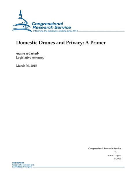 domestic drones  privacy  primer everycrsreportcom