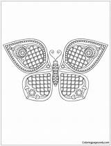 Mandala Butterfly Pages Coloring Color Online sketch template