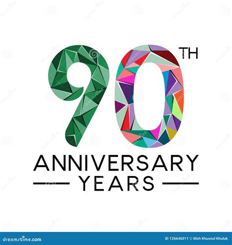 anniversary years abstract triangle modern full  stock vector illustration  isolated