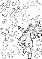 Coloring Space Pages Astronaut Print Easy Kids Adults Tulamama Printable Moon Planets Fun Dwarf Unclassifiable Adult Little Choose Board sketch template