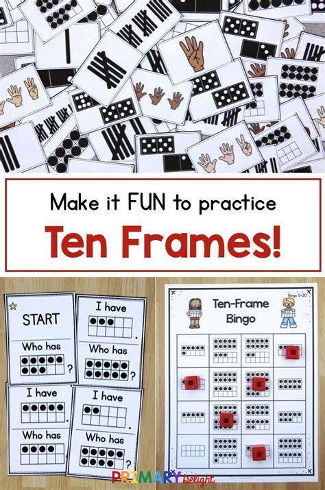 ten frame games bundle teaching elementary basic math skills ten frame