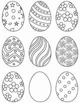 Easter Eggs Coloring Egg Printable Pages Nine Pascua Kids Colouring Para Printables Clipart Cute Colorear Huevos Print Template Dibujos Coloringhome sketch template