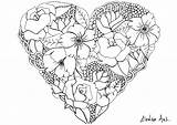 Mandala Heart Coloriage Fleurs Colorare Adulti Mandalas Coloriages Blumen Vegetation Adult Fleuri Vegetazione Justcolor Attrape Les Forme Malbuch Erwachsene Reve sketch template