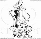 Sick Sitting Chair Coloring Man Clipart Illustration Line Royalty Rf Toonaday Leishman Ron Regarding Notes sketch template