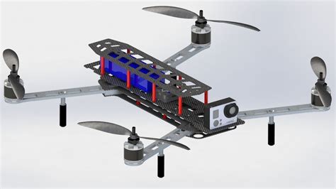 typezero diy quadcopter fpv frame   model sldprt sldasm slddrw cgtradercom